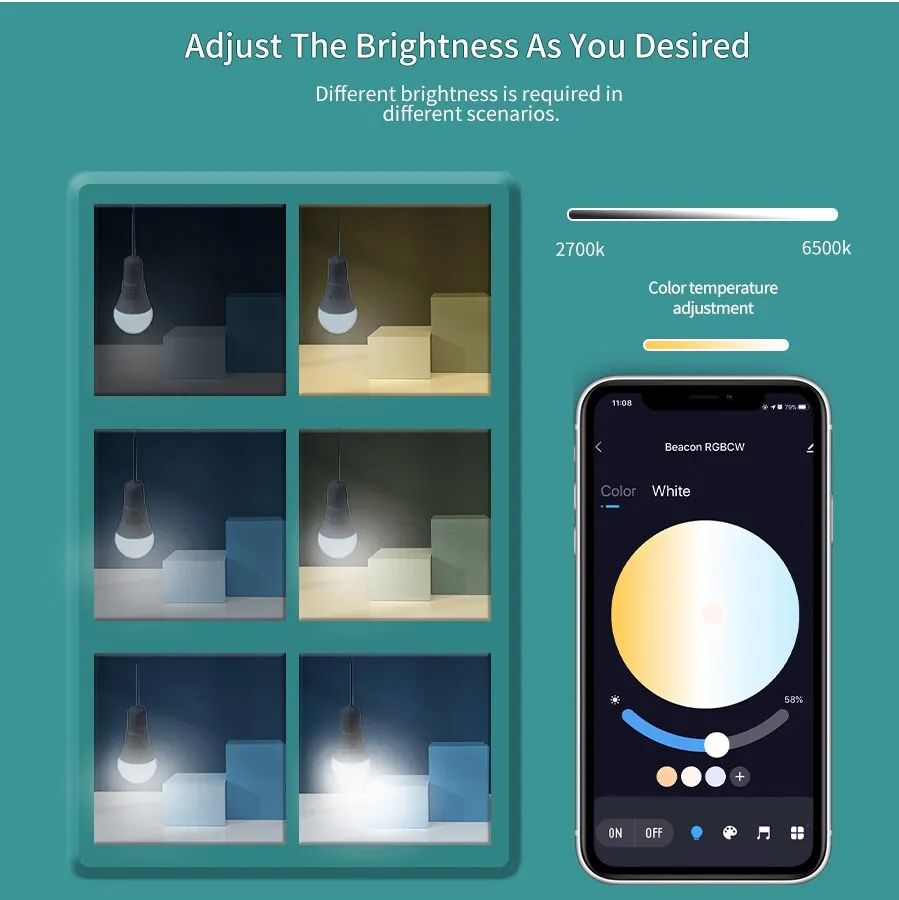 Tuya スマート Led 電球 E27 220V スマートライト調光可能な Bluetooth RGB ランプアプリ制御寝室の部屋の装飾パーティーライト