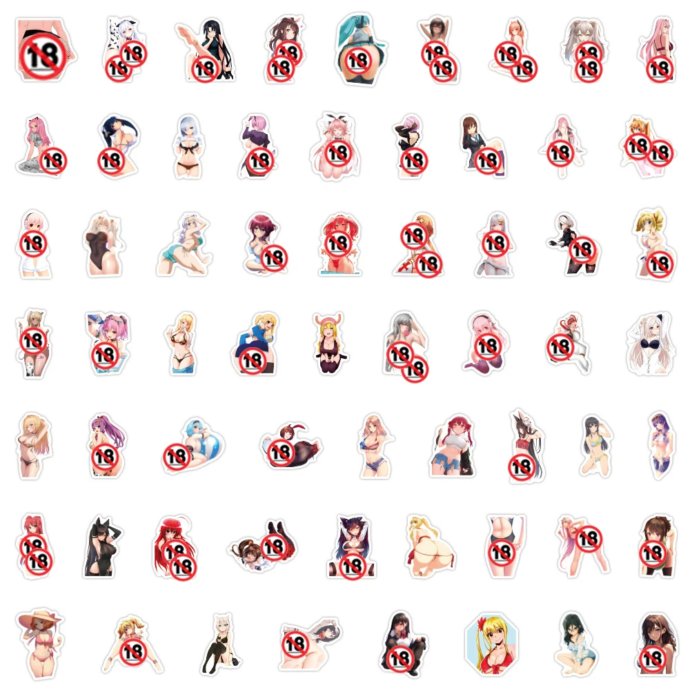 10/30/50/120 個変態セクシーガールステッカー Waifu 大人アニメデカールラップトップオートバイ電話かわいい防水ステッカーおもちゃギフト