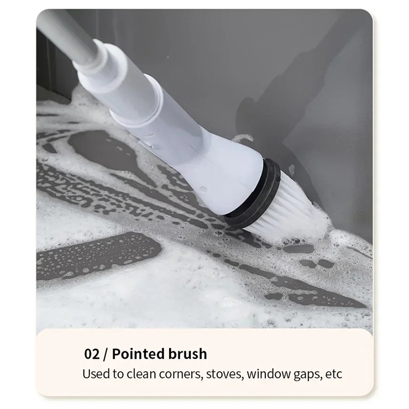 Xiaomi 6-in-1 แปรงทําความสะอาดไฟฟ้า 2000mAh ไร้สายไฟฟ้าแปรงทําความสะอาดโรตารี่แปรงทําความสะอาดห้องอาบน้ําห้องครัวห้องน้ํา