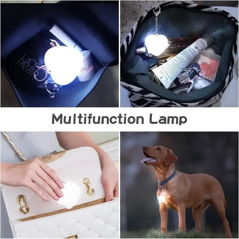 Sensível ao toque led lâmpada de carregamento bolsa luz bolsa com sensor automático lâmpada cama coração luz ideias presente feminino