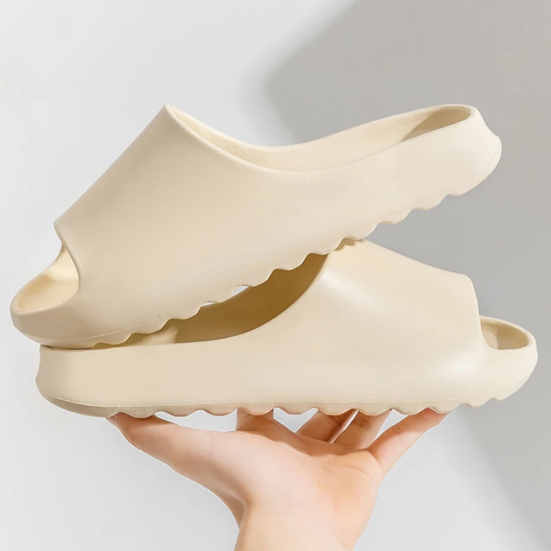 Zapatillas de hombre, sandalias de suela gruesa de nube, moda de verano, zapatillas de playa de fondo suave para hombre, sandalias de mujer, sandalias de playa deslizantes de EVA