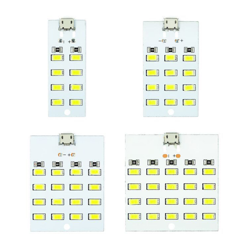 10ชิ้น5730 SMD 5V 430mA ~ 470mA สีขาวไมโคร USB 5730แผงไฟ LED USB Mobile Light ฉุกเฉินไฟกลางคืน