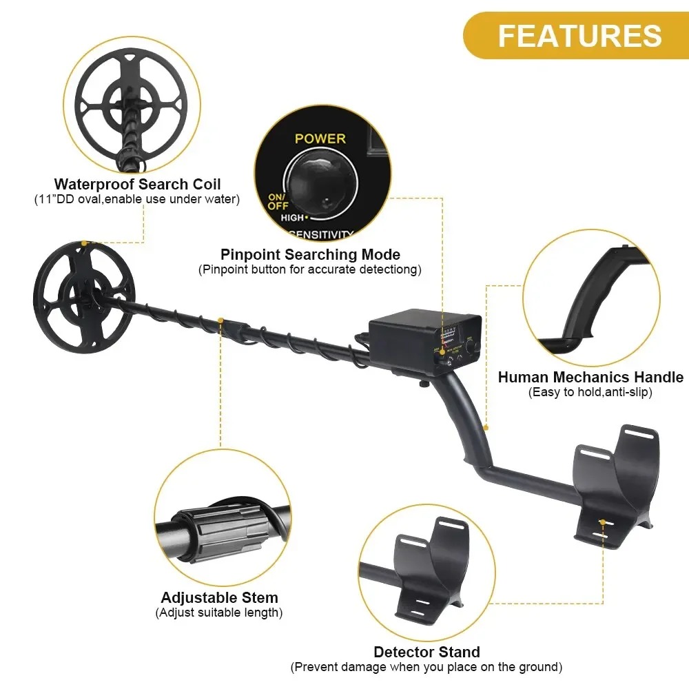 Detector de metais tesouro caça máquina de mineração de ouro posicionamento preciso TC-20 detector de metais profundidade subterrânea ajustável rastreador