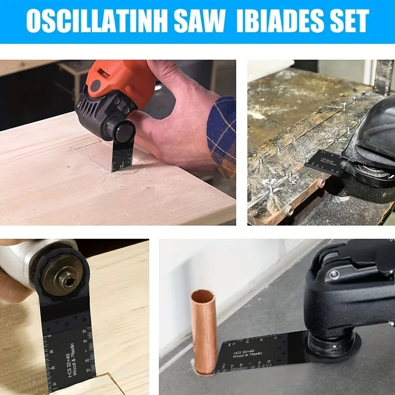 NEWONE 20 STKS HCS Oscillerende Messen, Precisie Multitool Messen Bi-metalen Messen Set, Zacht Metaal Hout Multitool Zaagbladen