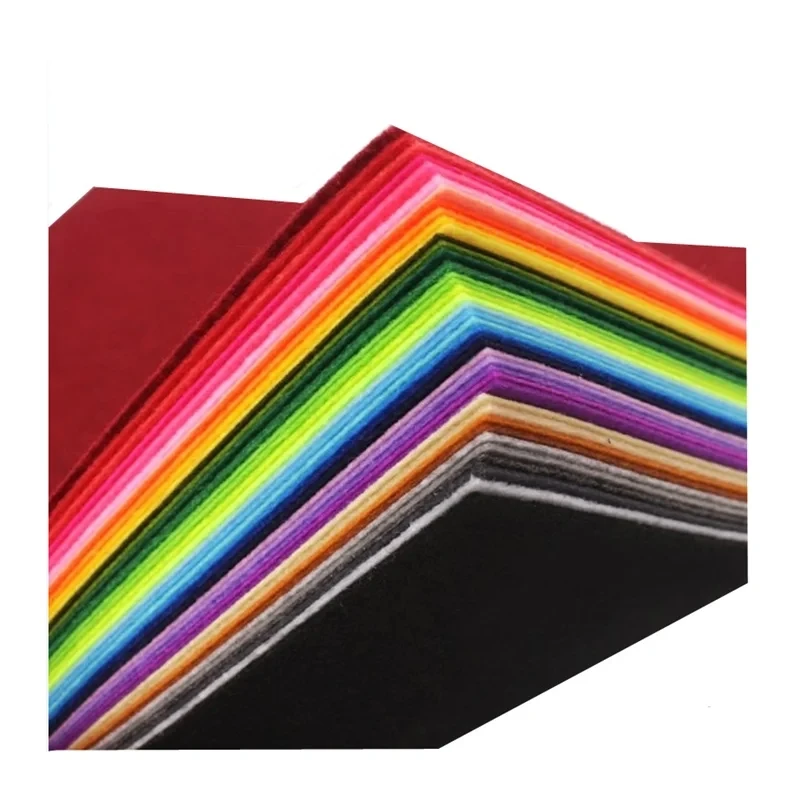 40 ชิ้นใหม่ Square Felt ผ้าแผ่นผ้านอนวูฟเวน DIY Patchwork Quilting ผ้าสําหรับ Handmade เย็บหัตถกรรมตุ๊กตาของเล่น Scrapbooking