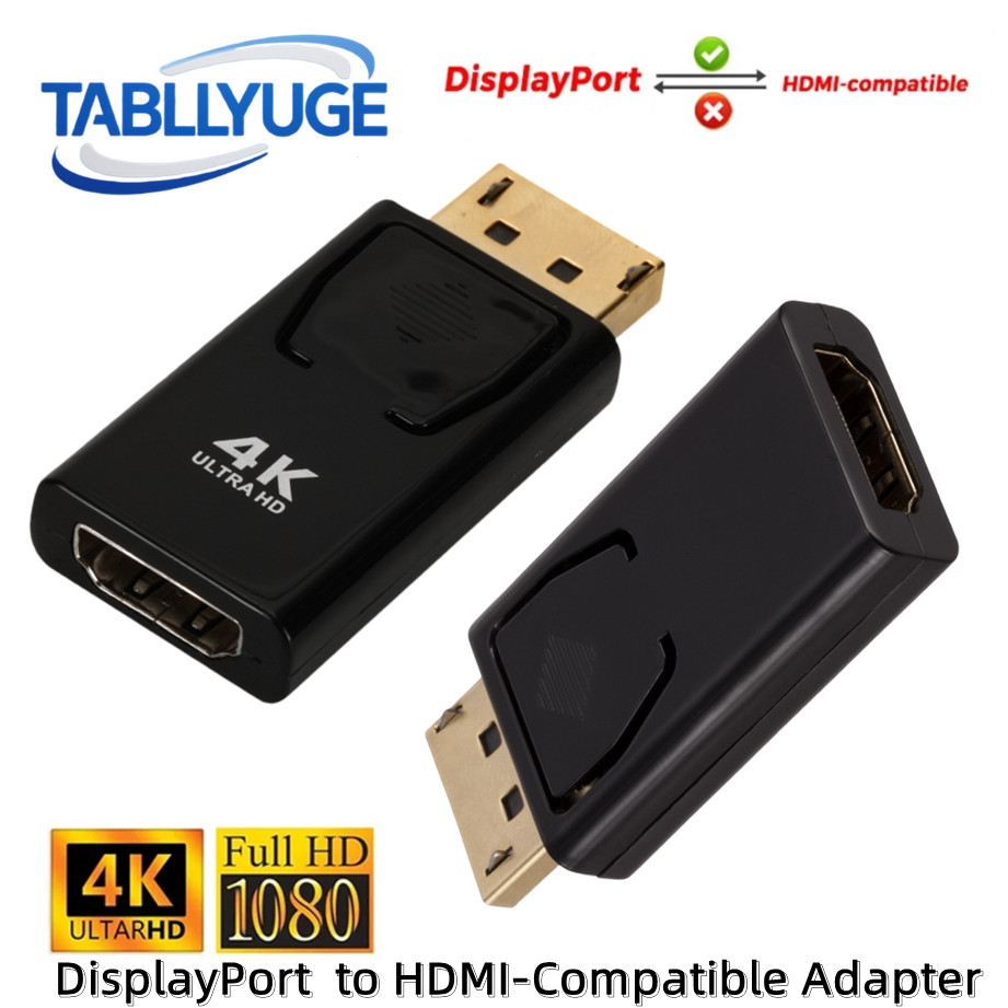 DP To HDMI-Compatible  Adapter 4K/1080P DisplayPort Male to HDMI-Compatible Female Video Audio Converter For PC Laptop Projector