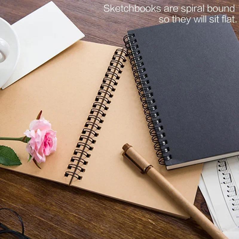 STONEGO Coil Book Creative Retro กระดาษคราฟท์ม้วนหนังสือขายส่ง Simple Blank Doodle Note ไดอารี่ Sketchbook