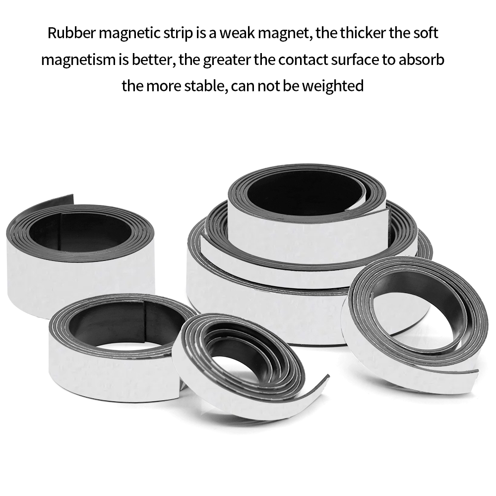 Cinta magnética autoadhesiva de 1 metro, cinta magnética de goma, raya magnética fuerte y Flexible para carteles fotográficos de refrigerador, 39,37 pulgadas