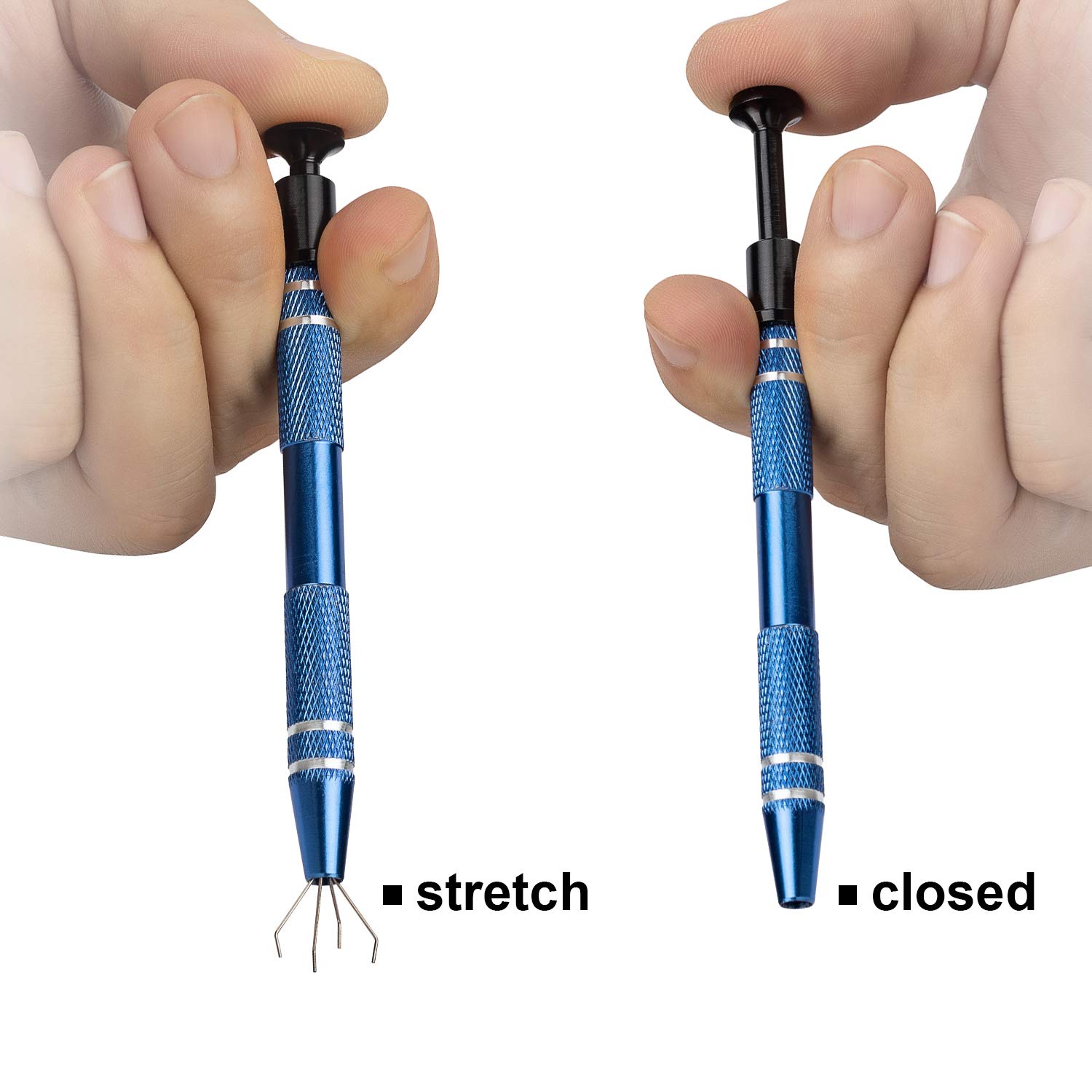 Professional 4 Claws Tweezers IC Extractor Jewelry Tweezers Precision Parts Clamp Tweezers Electronic Component Pick Up Puller