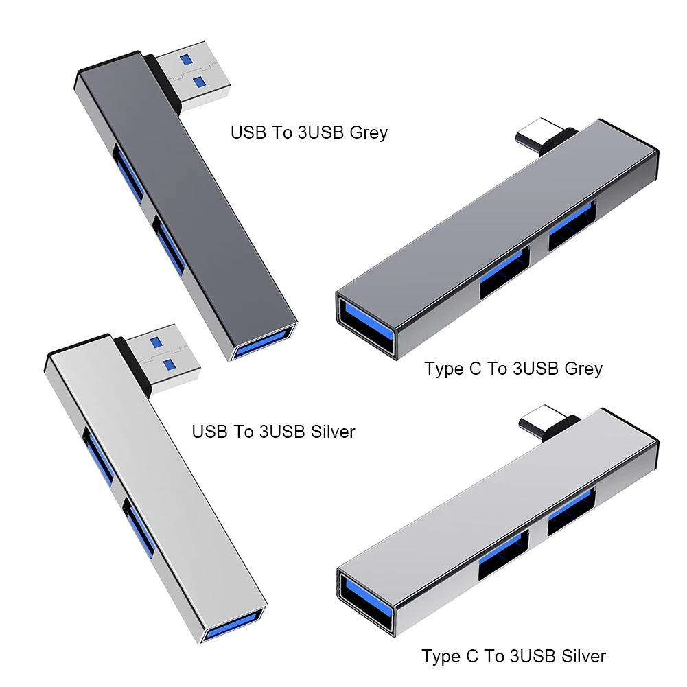 3-in-1-USB-HUB Typ C-HUB OTG USB 3.0/Typ-C 3.0 bis 3 USB-USB-Splitter-Hub Geschwindigkeit 5,0 Gbit/s 3 Port für PC Computer Laptop