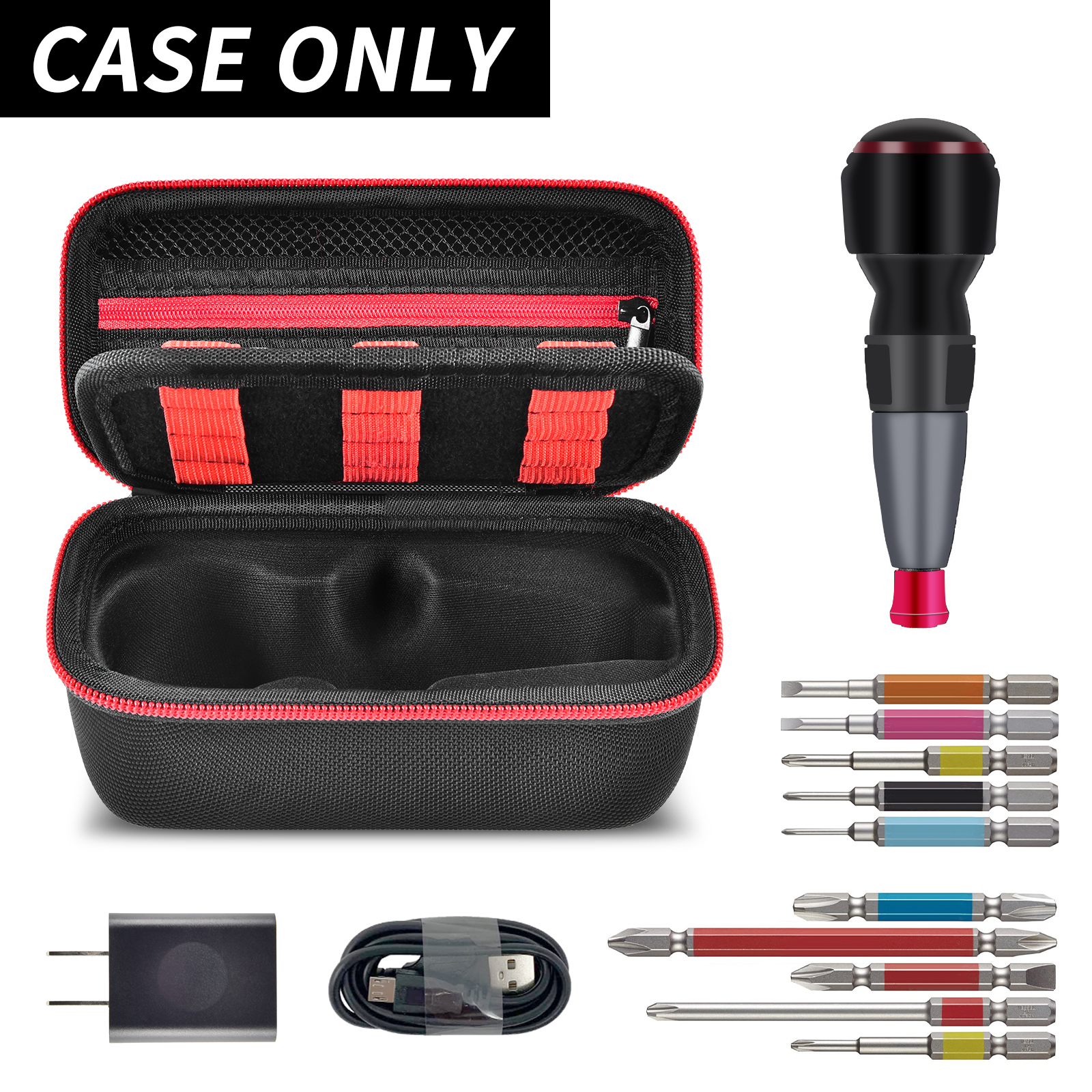 Elétrica Screwdriver Case, Compatível com VESSEL, Ball Grip Elétrica Screwdriver, Toolbox e Acessórios