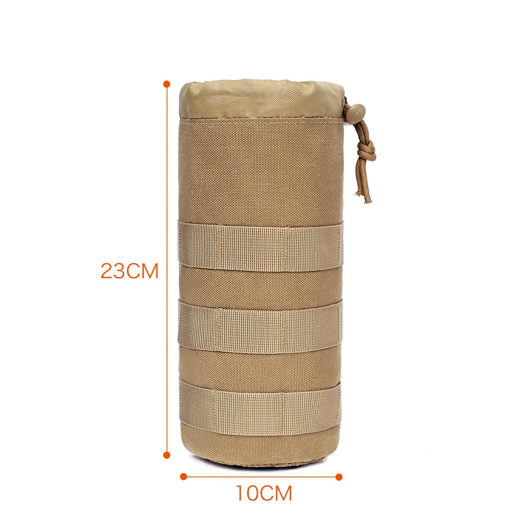 Outdoor Molle Water Bottle Bag Pouch Holder Travel Camping Hiking Cycling Fishing Hunting Water Bottle Kettle Carrier
