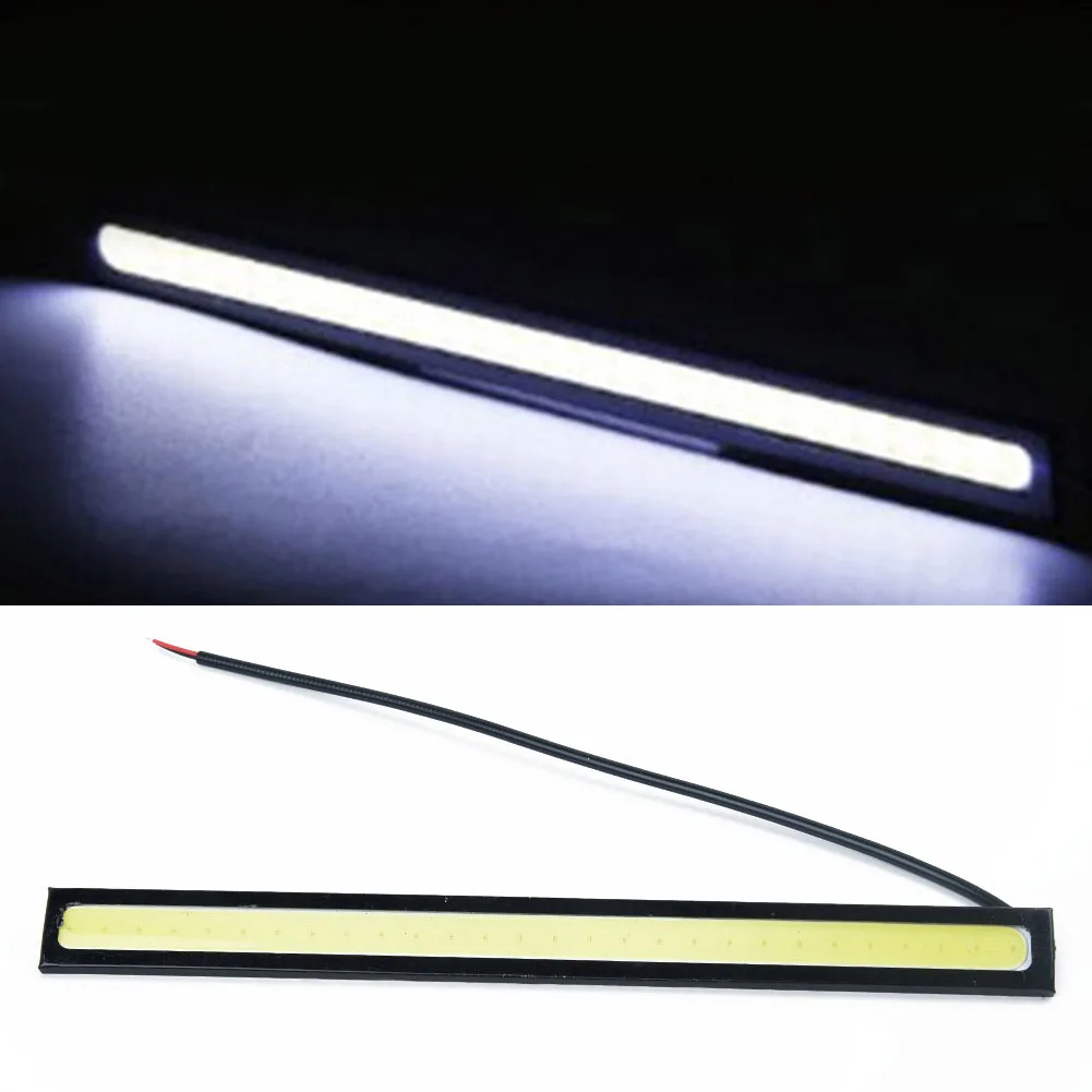 10 stks 17 CM Super Heldere Auto Dagrijverlichting Waterdichte 12 V LED COB Auto Auto Mistlamp Witte strip Lichten Bar