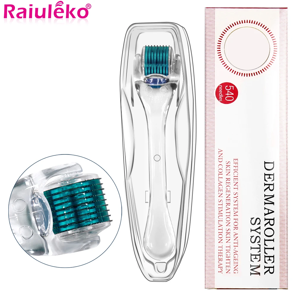 Micro Kim 540 Derma Roller Microniddle Lăn Mặt Microneedling 0.2/0.3Mm Kim Dài Titan Dermoroller Mesoroller