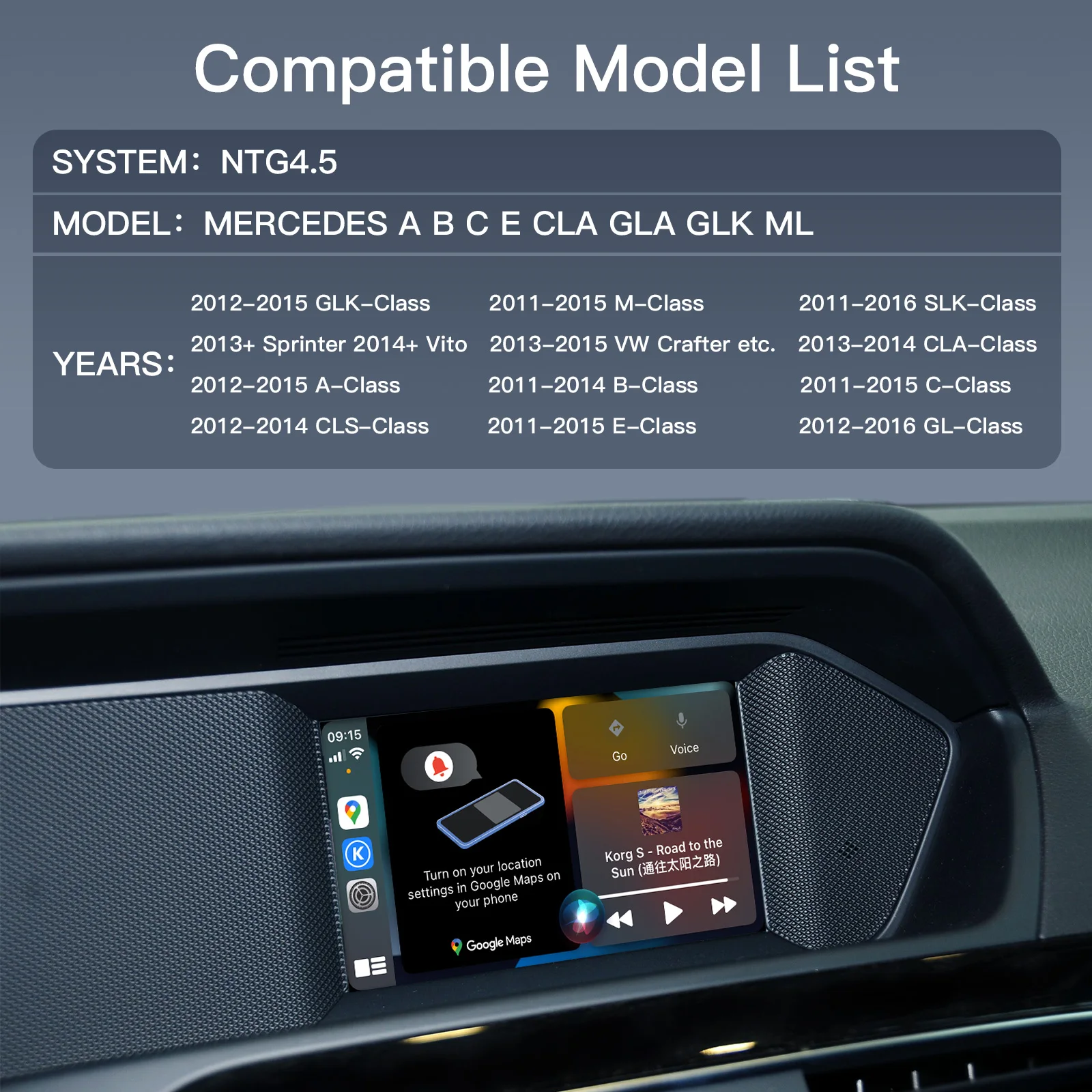 CARABC Draadloze Carplay Geschikt Voor Mercedes Benz A B C E CLA GLA GLK ML Sprinter NTG4.5 Becker Module Android Auto Navigatie