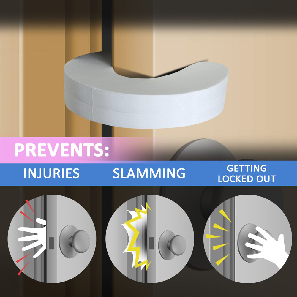 6 peças conjunto de rolha de porta de espuma macia anti-pitada rolha de porta anti-pitada protetor de segurança infantil rolha de porta almofada de espuma macia