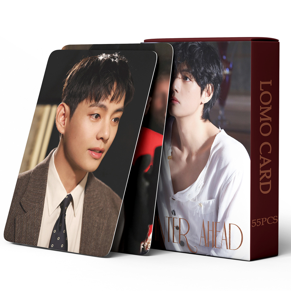 55 個 Kpop アイドル新アルバムステージ冬の友人 THV ロモカードフォトカードポストカードファンコレクショングッズ