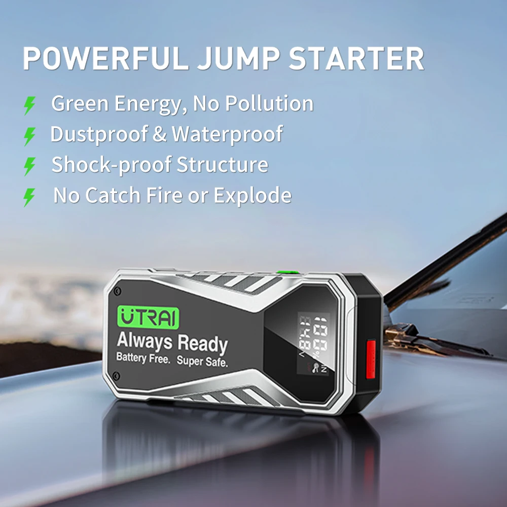UTRAI Siêu Tụ Điện Car Jump Starter Siêu An Toàn Pin Ít Sạc Nhanh 1000A Di Động Khẩn Cấp Booster Bắt Đầu Từ Thiết Bị