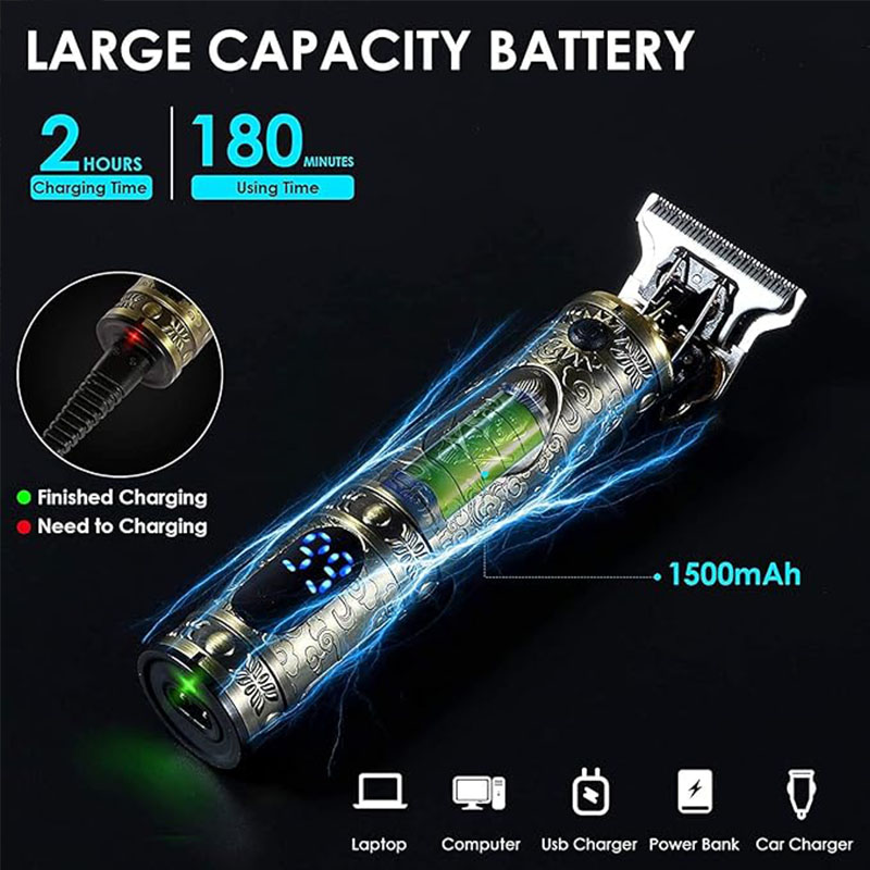 Electric Rechargeable Hair Shaver T9 Vintage Hair Cutting Machine Hair Trimmer Hair Clipper for Men Hair Clipper Beard Shave