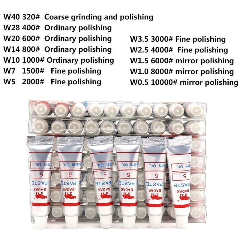2 Stück 1/4-1/2 Körnung Metall polier creme Diamant polier läpp paste Glass chleifen Polieren Schleif paste Nadel werkzeug