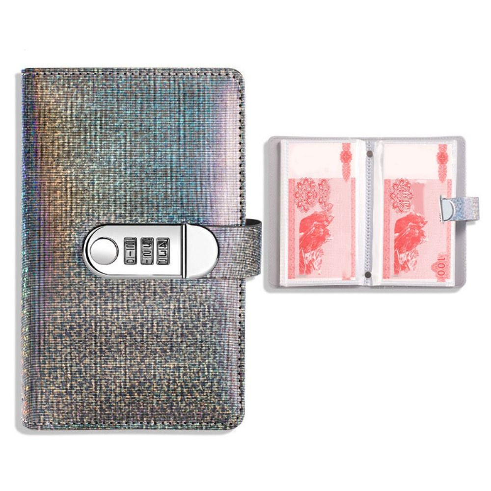 50 листов, экономия денег, яркий кристалл, портативный органайзер-планировщик, кошелек для хранения, бюджетный переплет из искусственной кожи с замком