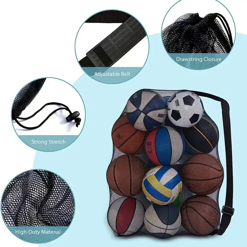 1 ชิ้นฟุตบอลบาสเกตบอล Drawstring Ball กระเป๋าเทนนิสวอลเลย์บอลกระเป๋าเก็บกีฬากระเป๋าไหล่เดี่ยวง่ายต่อการพกพา