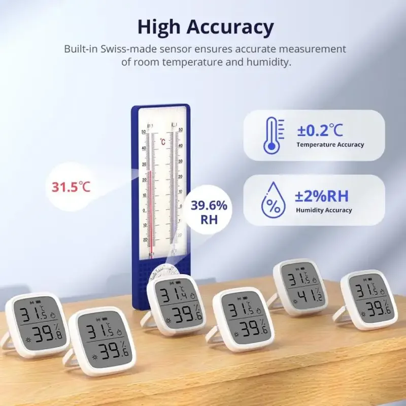 SONOFF SNZB 02d Zigbee อุณหภูมิความชื้นเซนเซอร์ SNZB-02D พร้อมหน้าจอ LCD สําหรับ EWeLink Zbbridge Pro Alexa Google Home Assistant