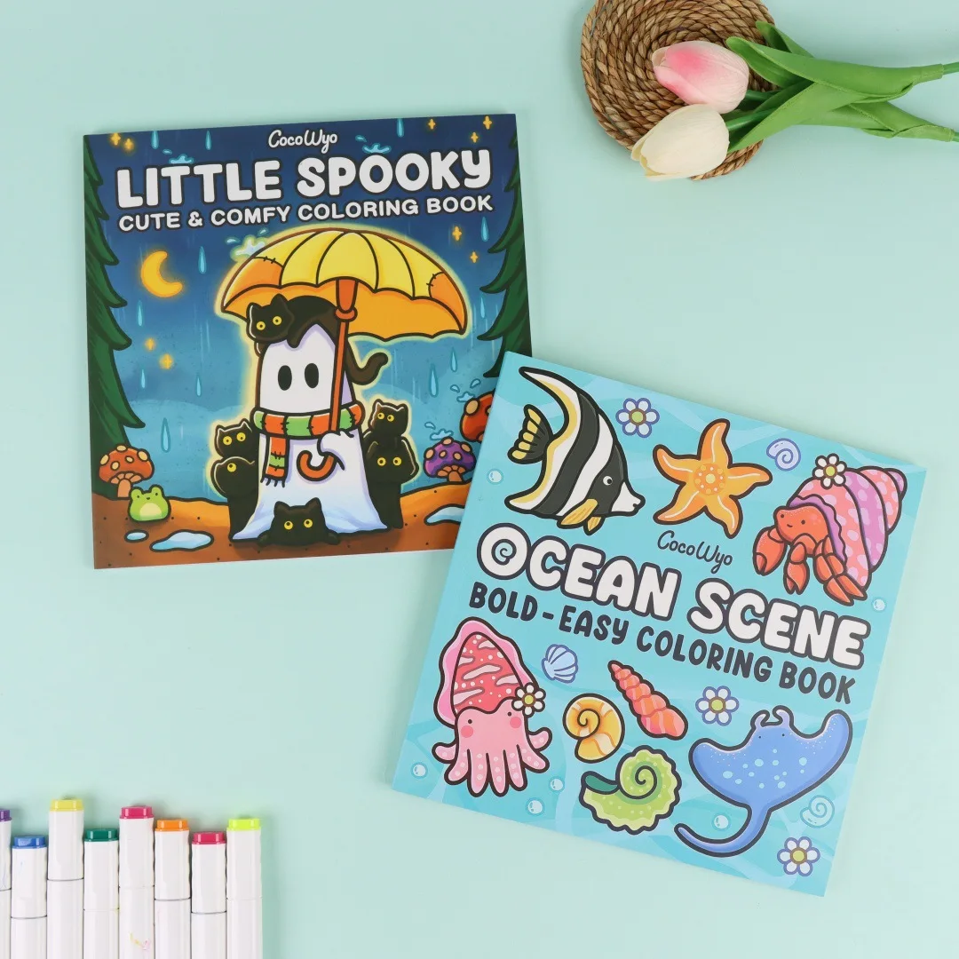 Libro para colorear de Halloween: libro para colorear de Amigos acogedores para adultos y adolescentes con adorables criaturas espeluznantes para regalos de Halloween