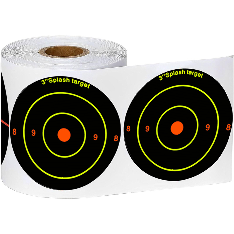 Adhesive Sticker Targets 100/200pcs Splatter Splash 3in Paper Per  Shooting ToolsRoll Amp Shooting Reactive Practice Tools