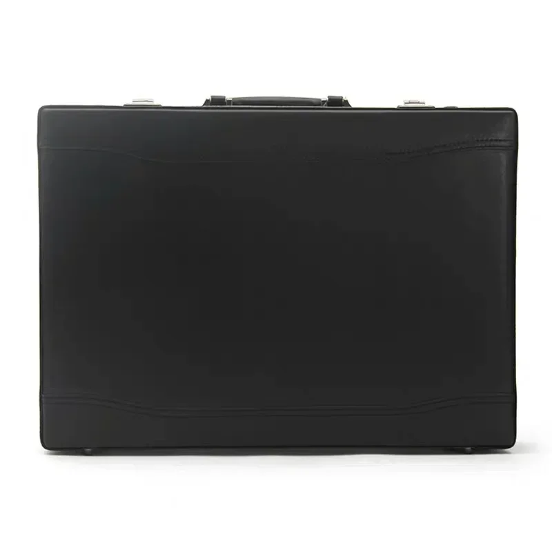 Password Box Multi-function Portable Suitcase Business Men Leather Laptop Box Messenger Bag 18"19" Inch Briefcase
