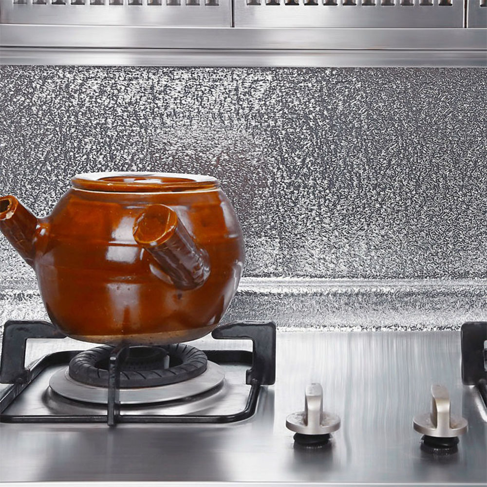 Pegatinas de pared resistentes a altas temperaturas para cocina, pegatinas resistentes al aceite, impermeables y para armarios, estufas, papel de aluminio