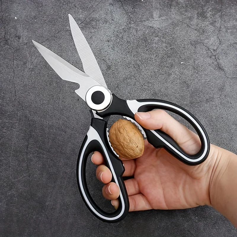1PC Multi-Functional Scissors Kitchen Sharp Scissors Chicken Bone Scissors Fish Bone Bottle Opener Rust-Proof Non-Slip Handle