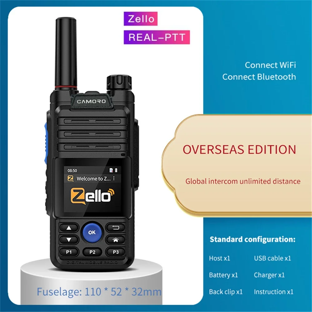 Echt Ptt Radio Lange Palette Transceiver Realptt & Zello Walkie Talkie 4G Poc Radio WIFI GPS Radio Android Walkie talkie 5000km
