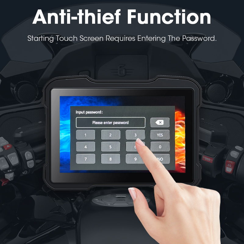 5 "インチオートバイポータブルナビゲーション GPS ワイヤレス Carplay Android 自動表示画面 IPX7 防水モトモニター WIFI