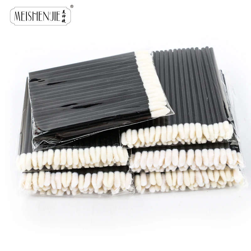 50/500/1000 Uds pinceles de labios varitas de rímel de maquillaje lápiz labial microcepillos aplicadores limpiador para herramientas de extensión de pestañas