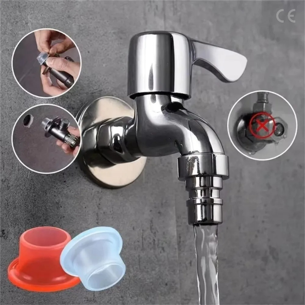 Faucet Leak Proof Sealing Gasket Gasket Silicone Strip Triangle Valve Rubber Hose Drip Proof Plug Waterproof Sealing Ring Gasket
