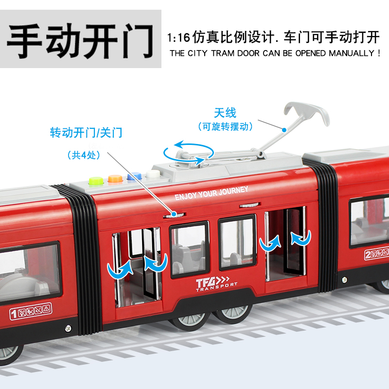 1:16 Diecast Train Model Exquisite Rust-Resistant High Speed Railway Model Children's Subway Toy City Train Gift For Boy B93