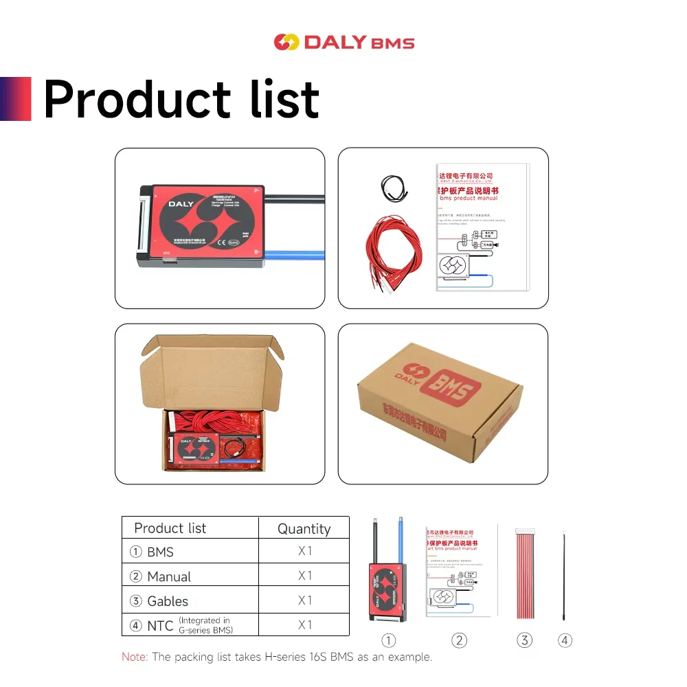 DALY BMS18650 NTC 10S 36V 13S 48V 20A 40A 60A Batería de iones de litio con equilibrio Protección de corte de baja temperatura y alta DalyBMS