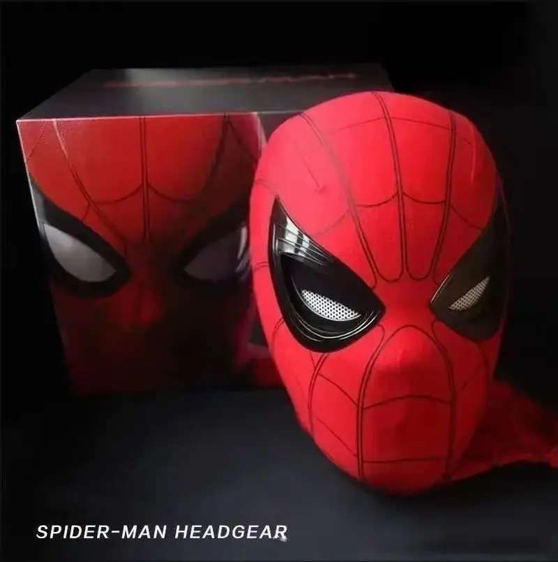 Marvel Mascara Miles Spiderman Kopfbedeckung Cosplay Moving Eyes Elektronische Maske Spider Man 1:1 Fernbedienung Spielzeug Für Erwachsene Geschenk