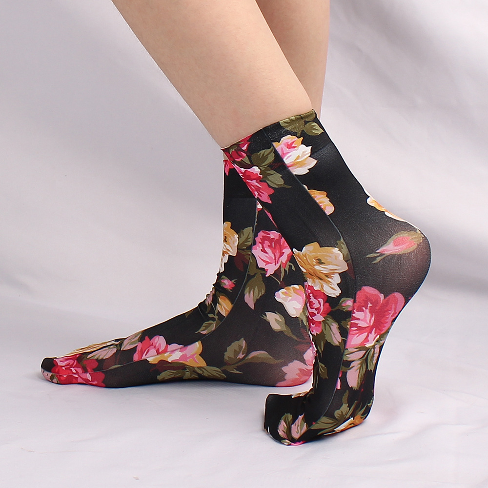 1 pz leopardo grande stampa floreale calzini corti estate scarpe singole calze corte alta elastico confortevole traspirante Ultra-sottile