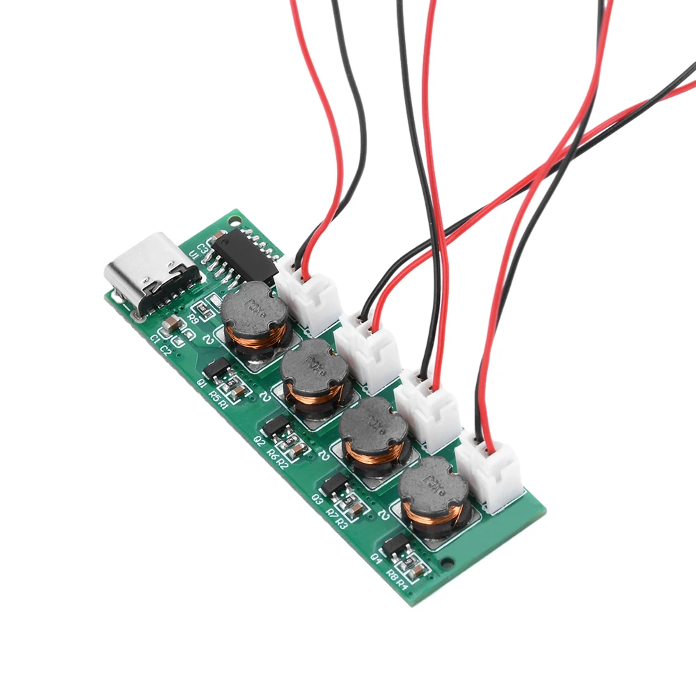 Módulo humidificador de cuatro pulverizadores sin interruptor DC5V, tablero de Control de atomización, interfaz de TYPE-C de nebulizador ultrasónico DIY