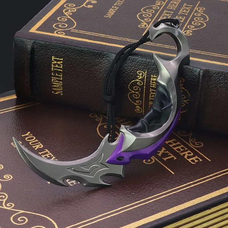 Valorant 武器近接リーバー Karambit ナイフ 15 センチメートル金属ゲーム周辺刀サムライソード包茎の刃の装飾品ギフトおもちゃ男の子