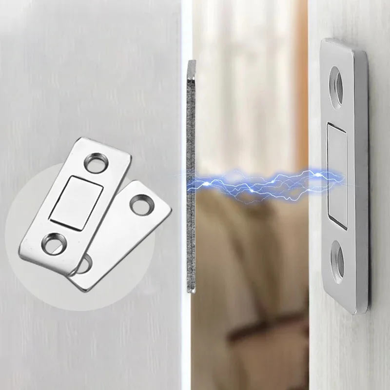 Chiusure magnetiche per armadietti Porta ultra sottile Magneti forti Tappo Adesivo invisibile Serratura magnetica per cassetti per chiudiporta dell'armadio da cucina