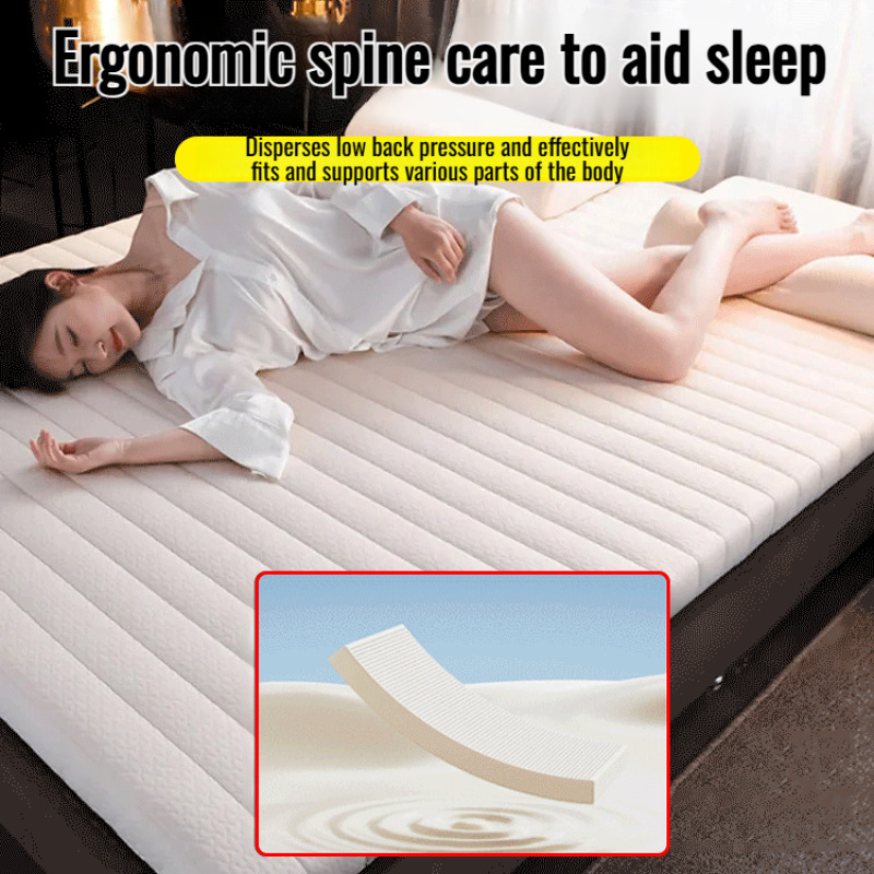 Hypoallergenic Latex Mattress Topper - High-Density Foam Bed Pad with Ergonomic Design, Durable Sleep Upgrade