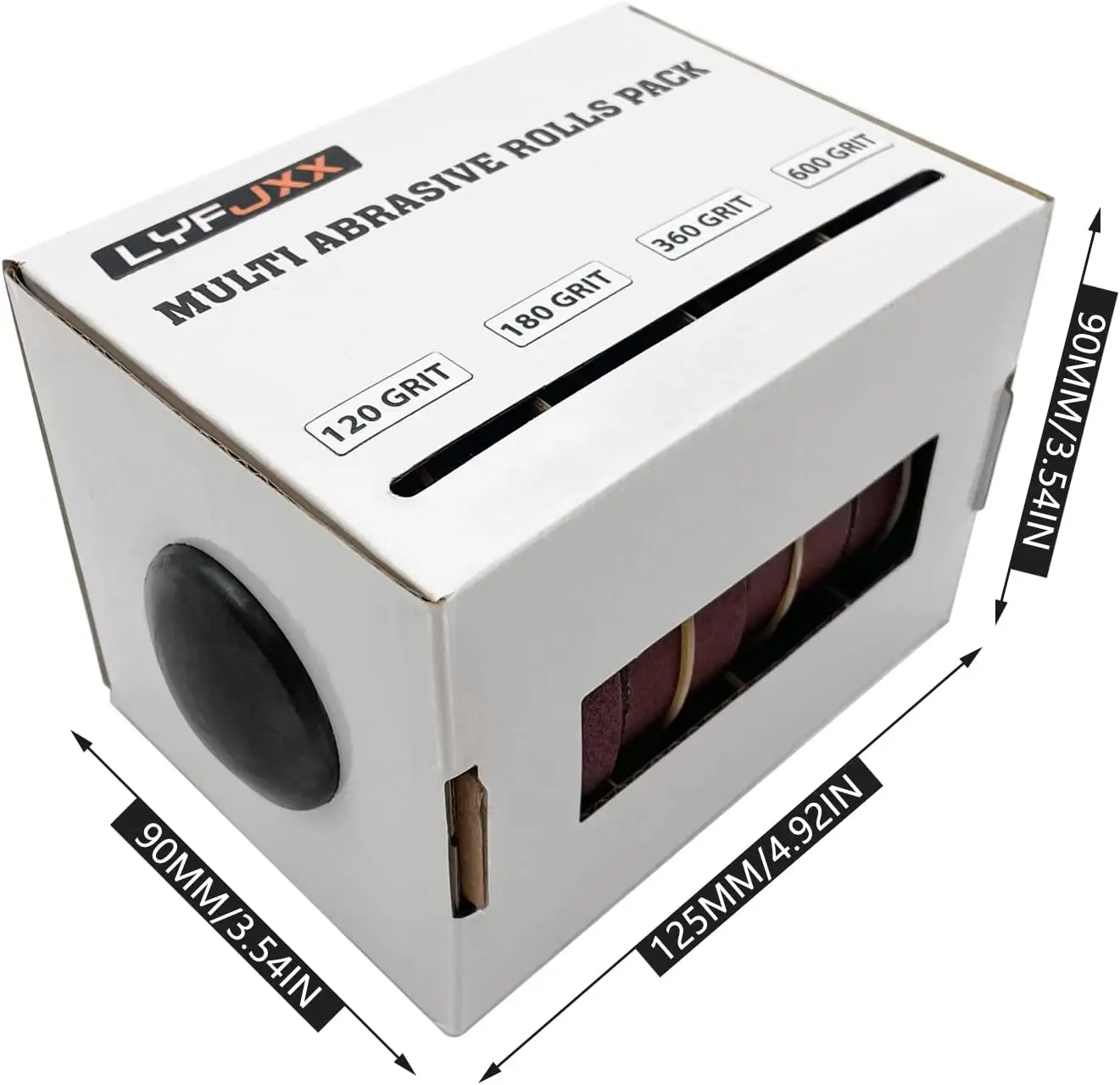 4 Grits Long Abrasive Sand Paper Rolls Variety Pack with Dispenser Drawable Emery120 180 360 600  Per Roll 6 Meters