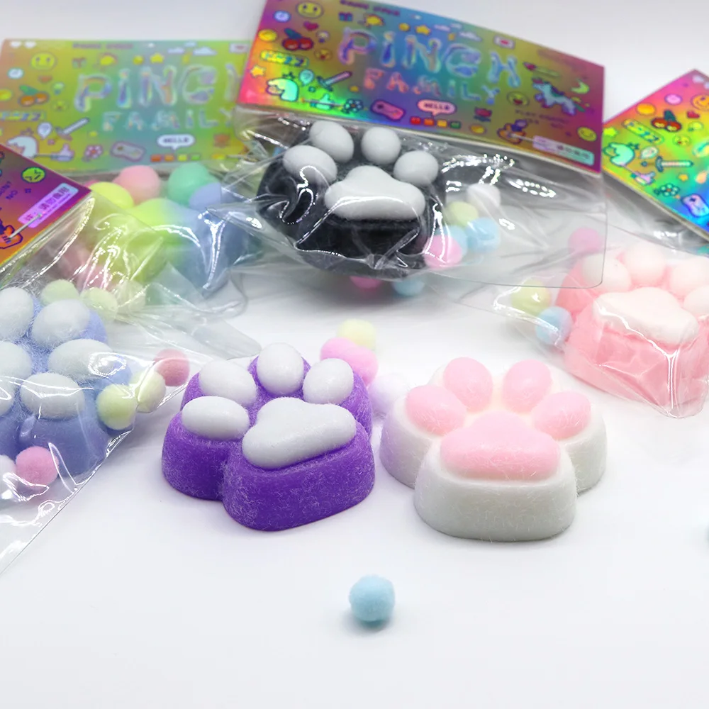 Kawaii น่ารัก Cat PAW ของเล่นบีบช้า Rebound Decompression ของเล่นลดความเครียด Decompression ของเล่นเด็กสําหรับเด็ก Sensory ของเล่น