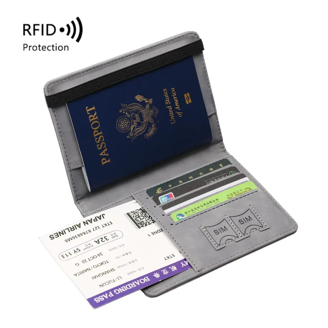 Держатель для паспорта с RFID-защитой и многофункциональными слотами