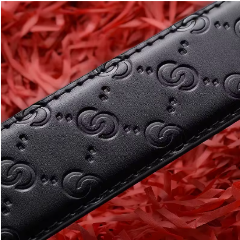 Cinto de couro PU masculino com fivela de metal, marca de luxo, calça jeans de alta qualidade, macia, na moda