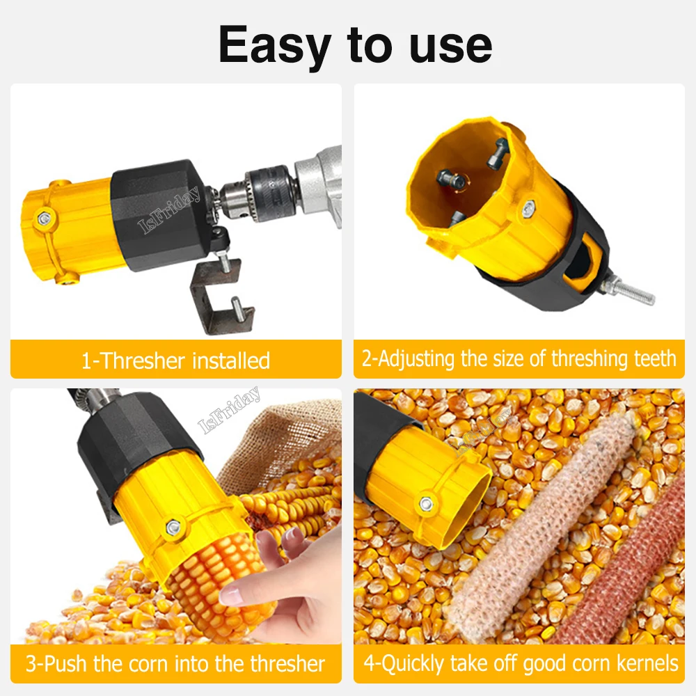 Efficient Corn Threshing Bract Grain Planer Separator Rotary Corn Thresher Electric Corn Peeling Tools