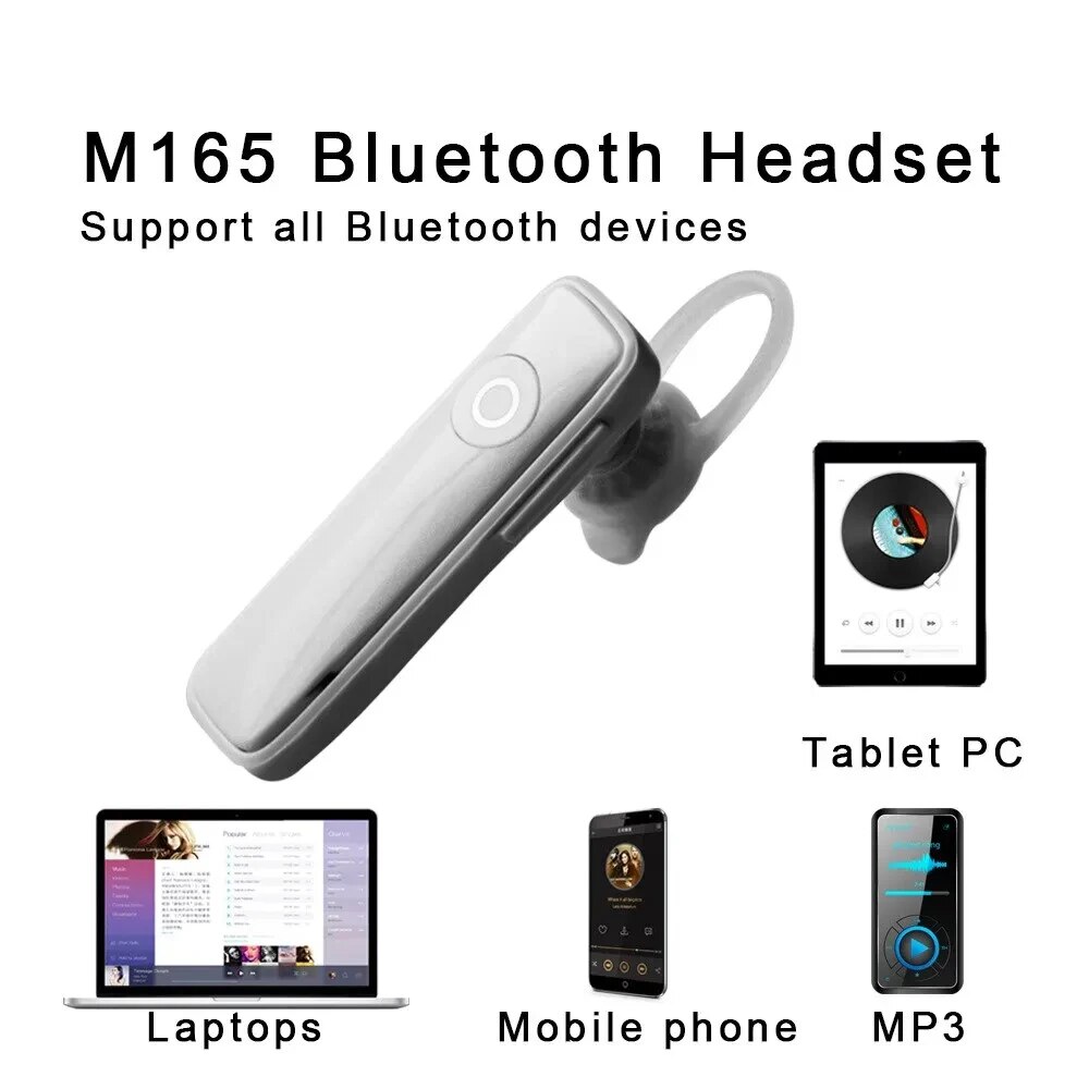 Bluetooth-Headset Stereo drahtlose Ohr stöpsel Geräusch reduzierung einseitige Business-Headset Tws Mini tragbare m165 4,0 Sport